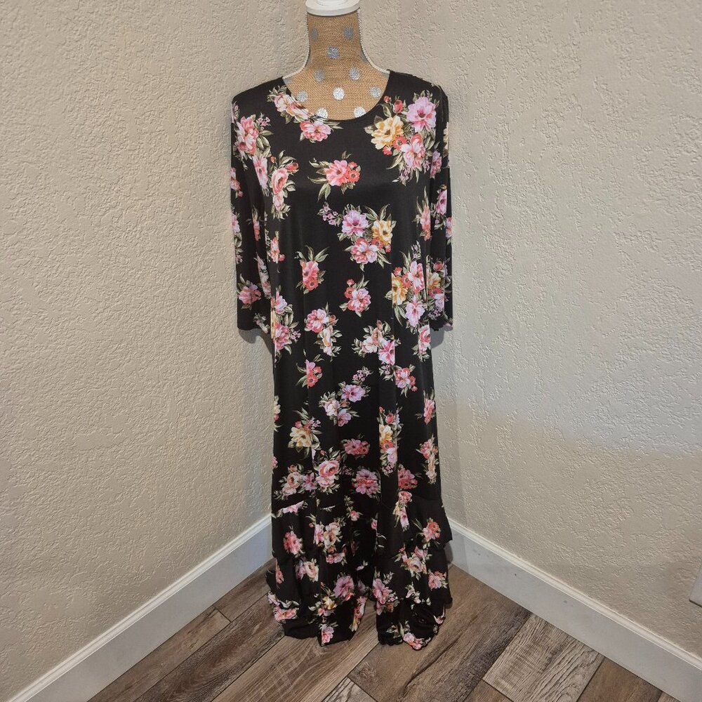 Zadie B's Gabby Ruffled Layering Dress in Pink Peony
